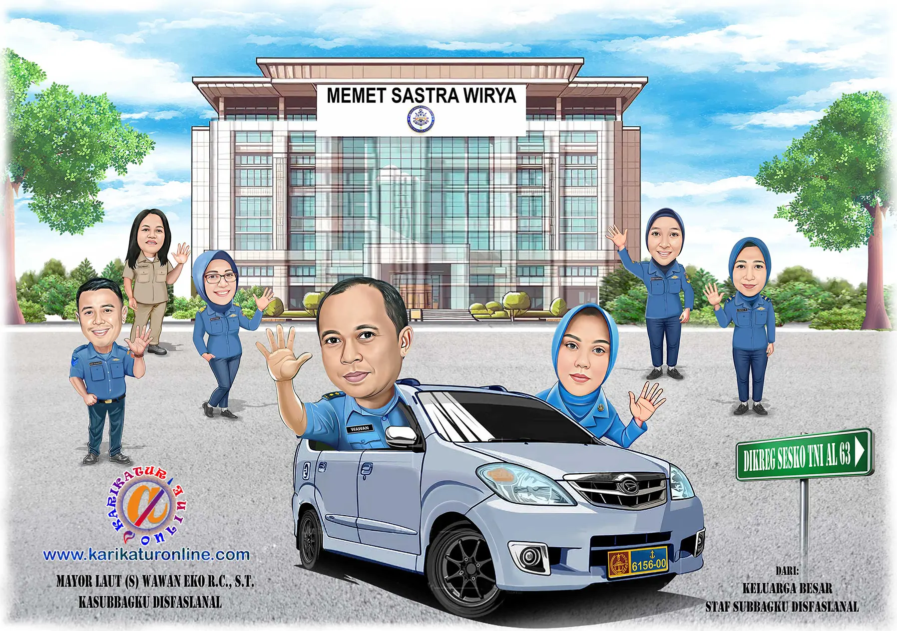 Karikatur pasangan lucu untuk Mabes AL