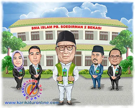 Karikatur kenang-kenangan PB Sudirman Bekasi
