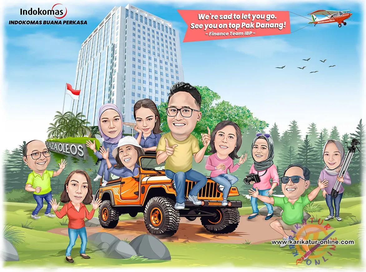 karikatur untuk hadiah ulang tahun bos