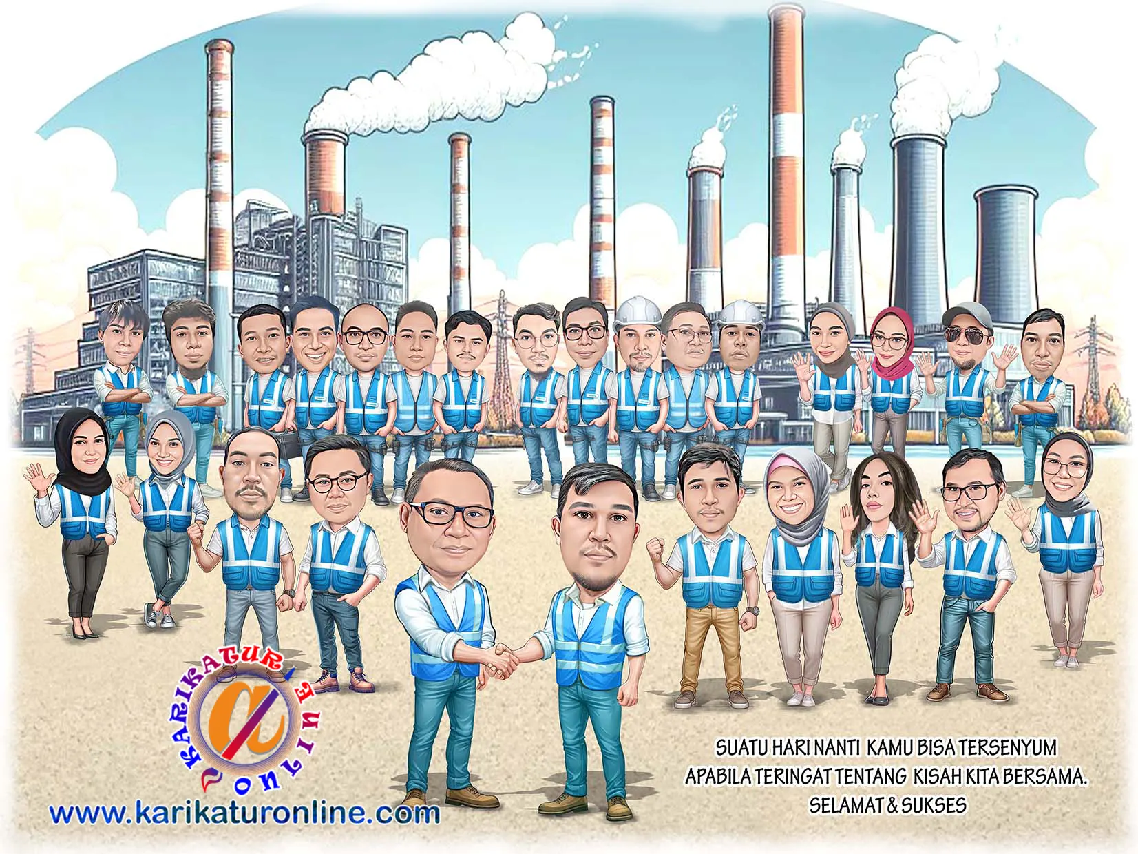 Karikatur grup lucu dari PLN
