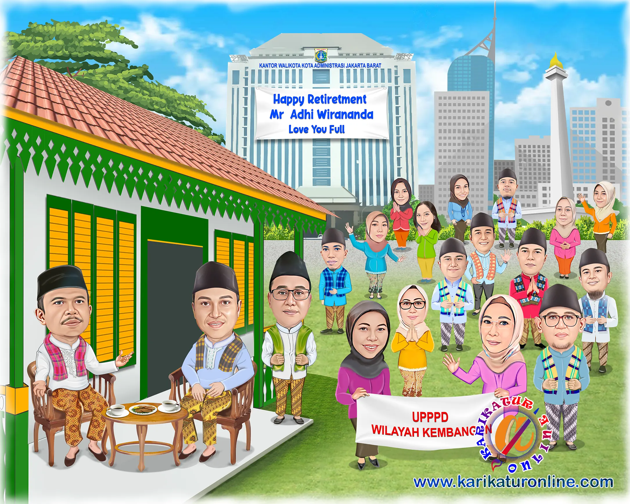 Karikatur farewell Wali Kota Jakarta Barat