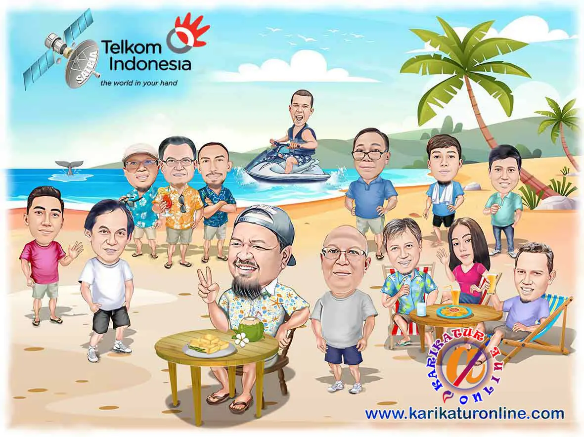 Karikatur lucu tim kerja Telkom