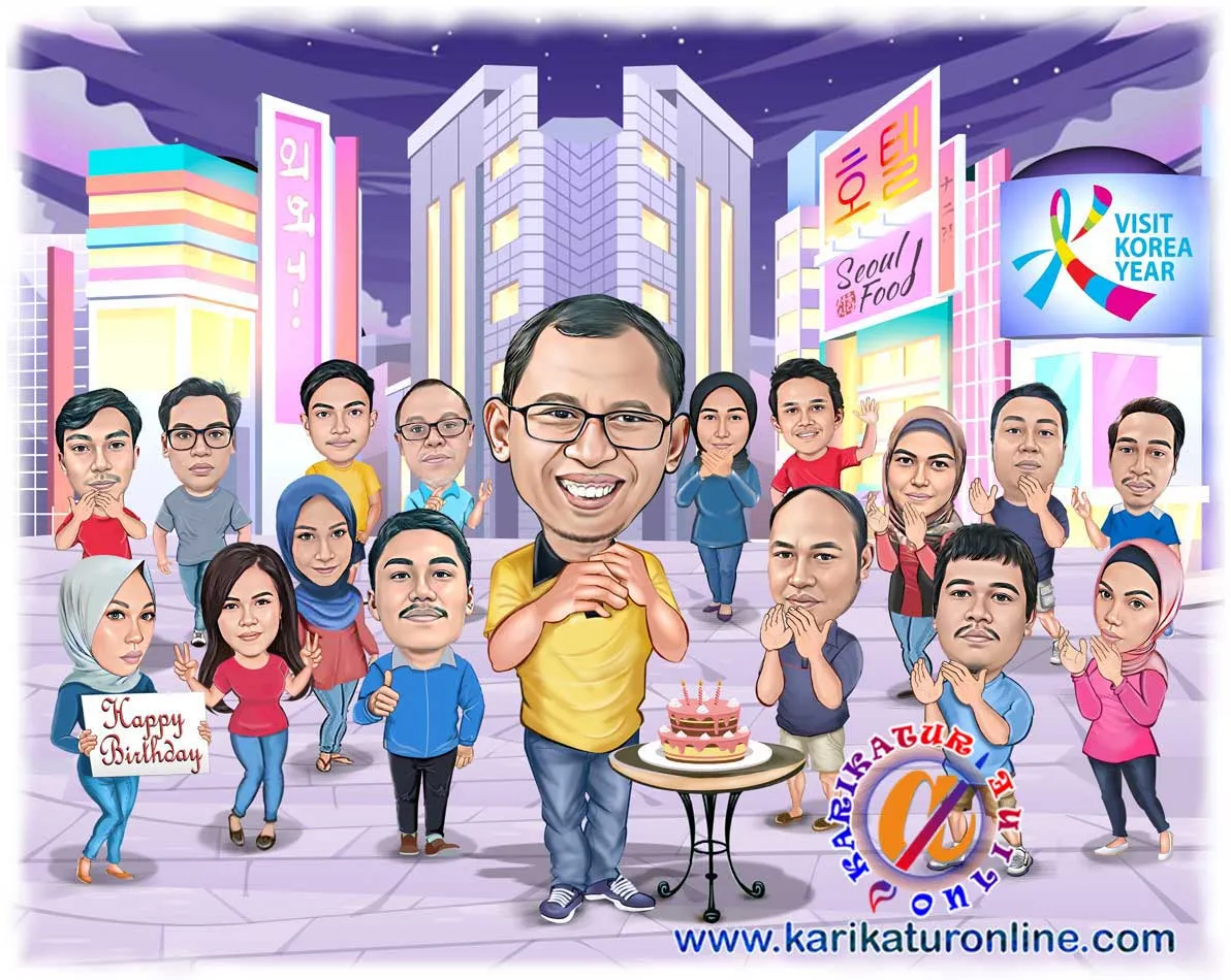 Karikatur ulang tahun lucu Telkom Multimedia