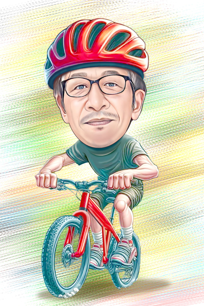 Karikatur sepeda lucu