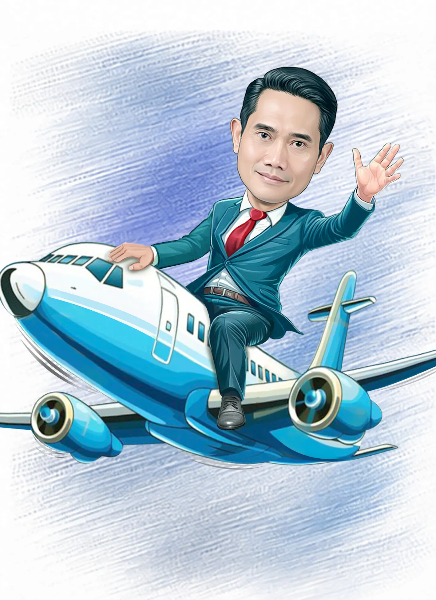Karikatur individu custom di gambar dari foto