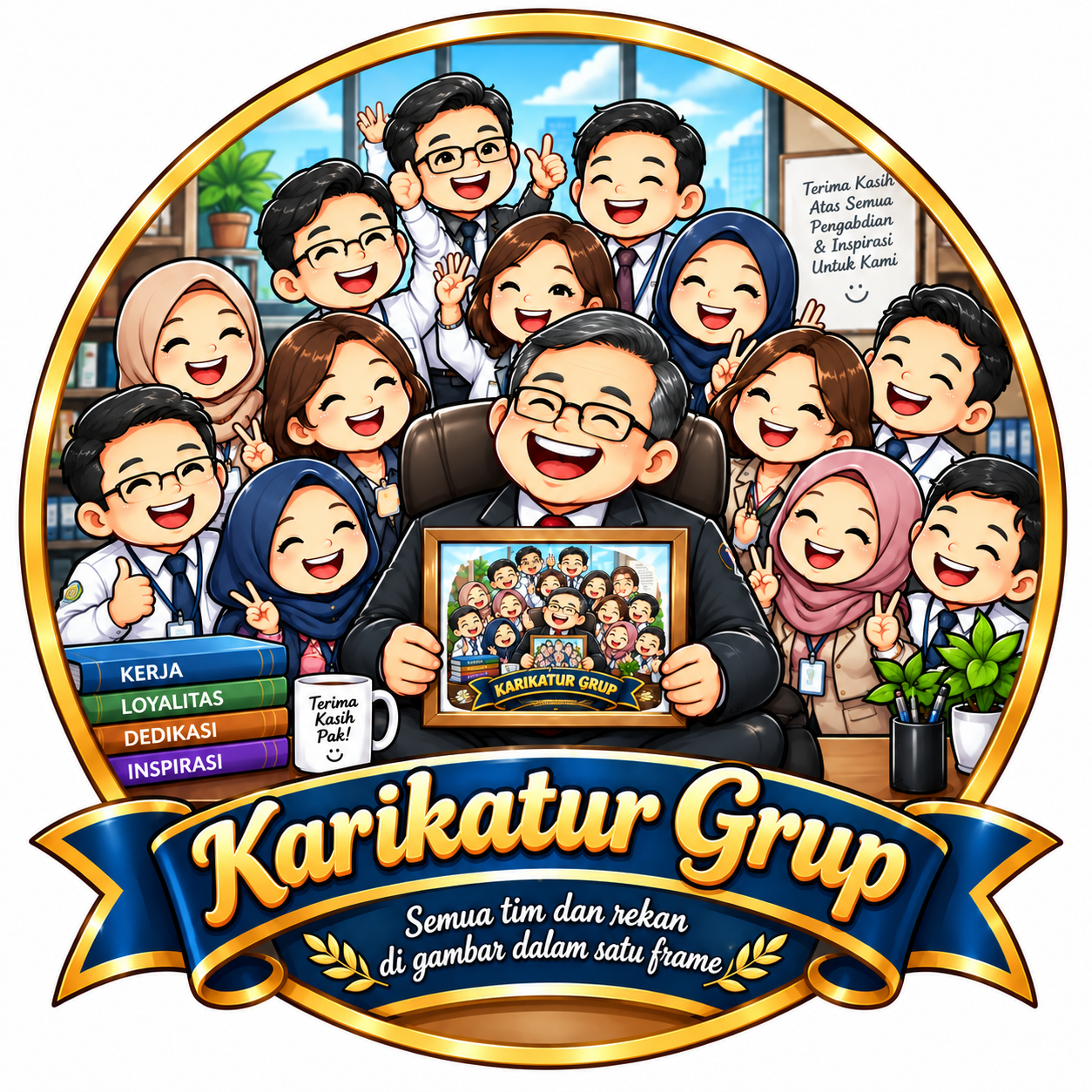karikatur grup untuk sertijab